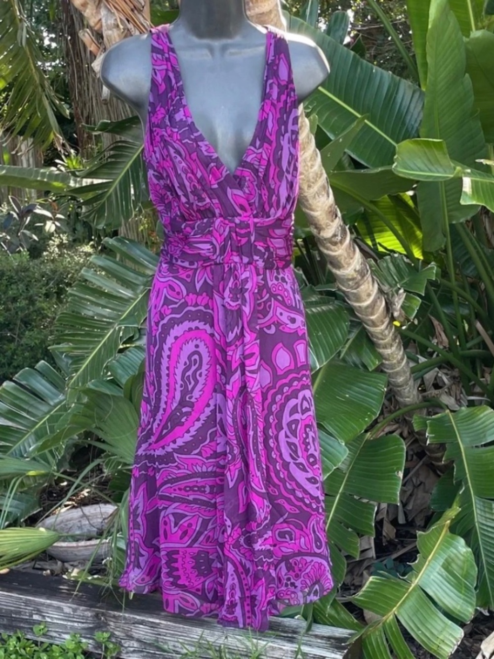Donna Morgan Paisley Silk Dress (Bin 5)